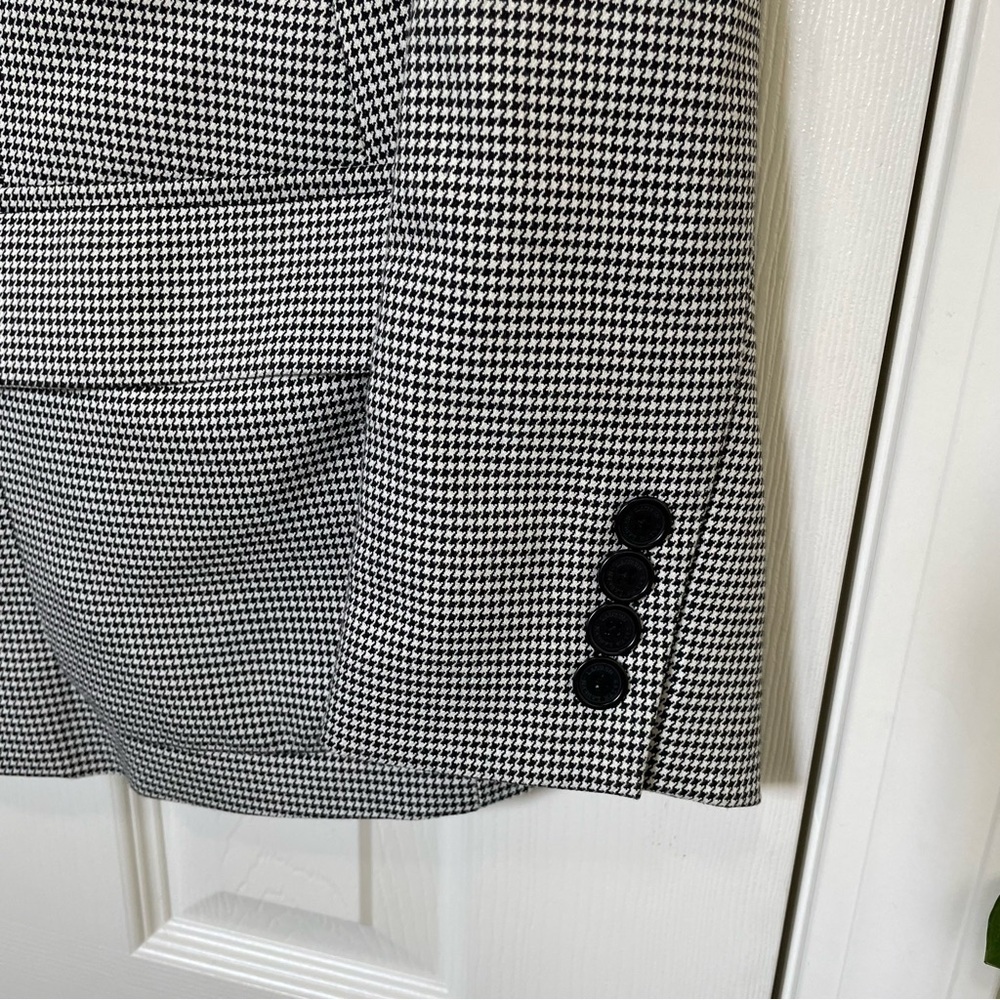 Lauren Ralph Lauren Houndstooth black and white Blazer 10 - Picture 4 of 13